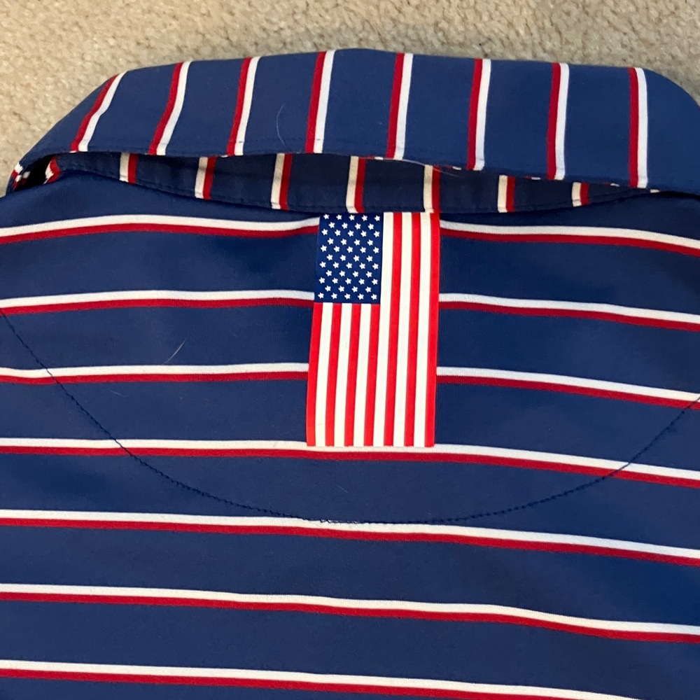 Rhoback Navy and Red Striped Polo Shirt - Picture 6 of 6